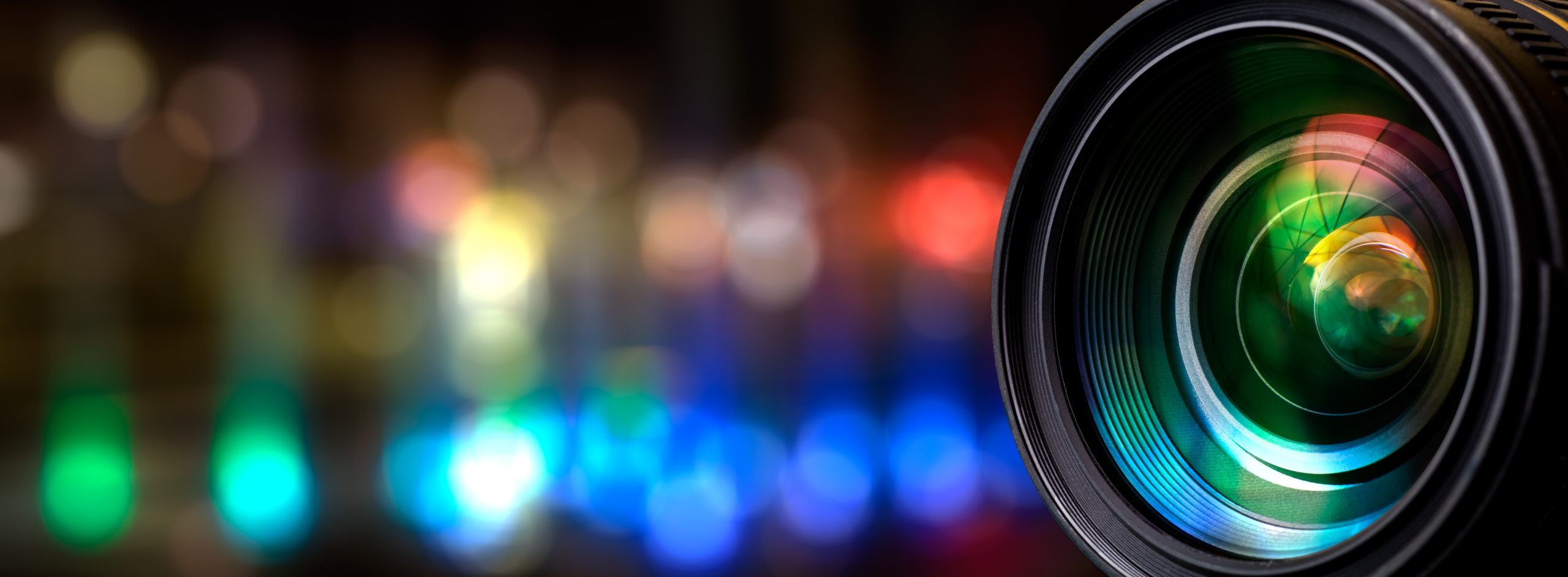 Professional camera lens with bokeh