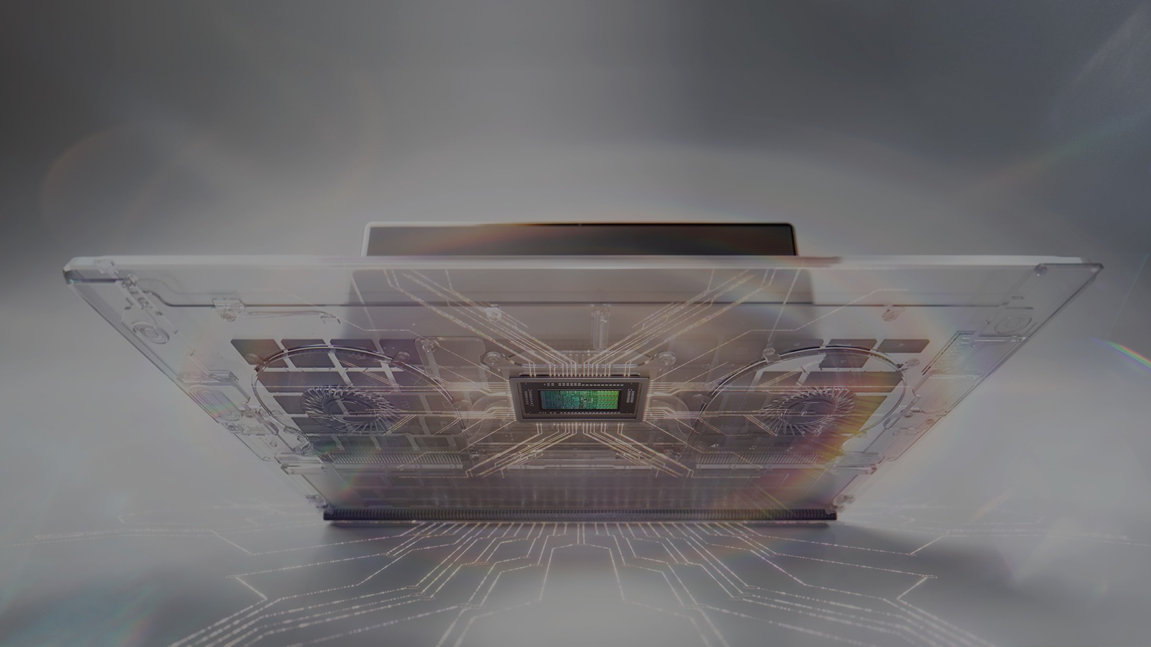 Cutaway render of a compact AI PC powered by the NVIDIA RTX Spark superchip
